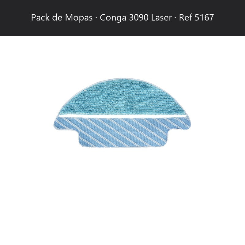 Repuesto original Cecotec para PACK DE MOPAS ROBOT ASPIRADOR CONGA 3090 LASER REF: 5167 SKU 5167
