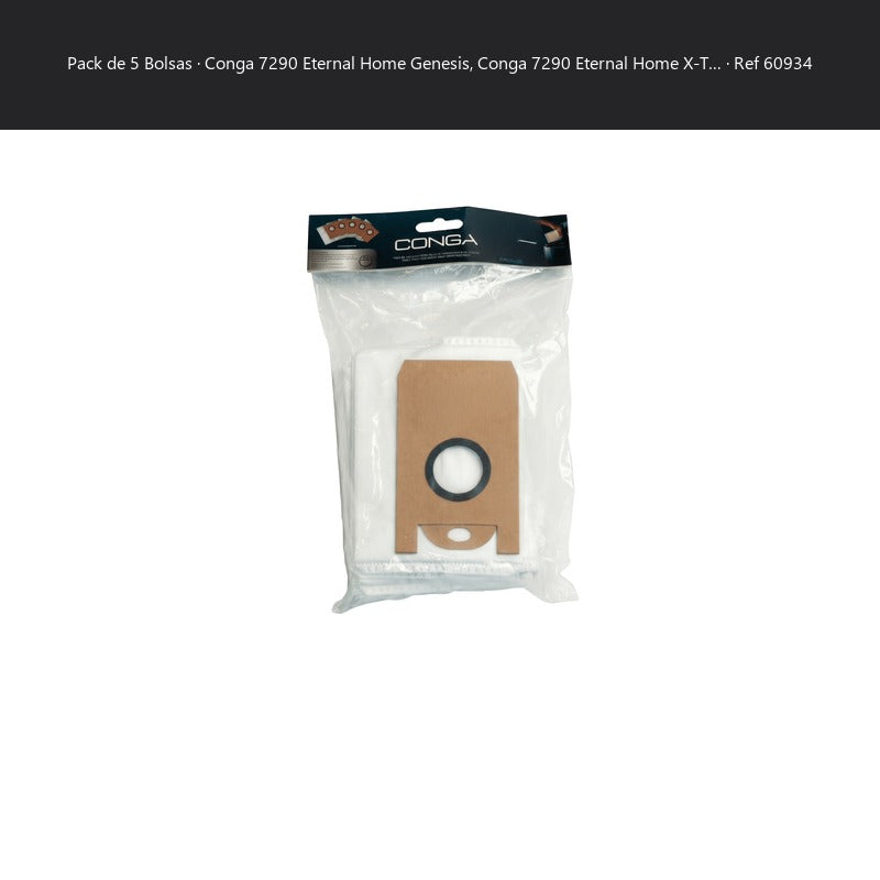 Repuesto original Cecotec para PACK DE 5 BOLSAS CONGA 7490 ETERNAL HOME X-TREME REF: 60934 SKU 60934-M04