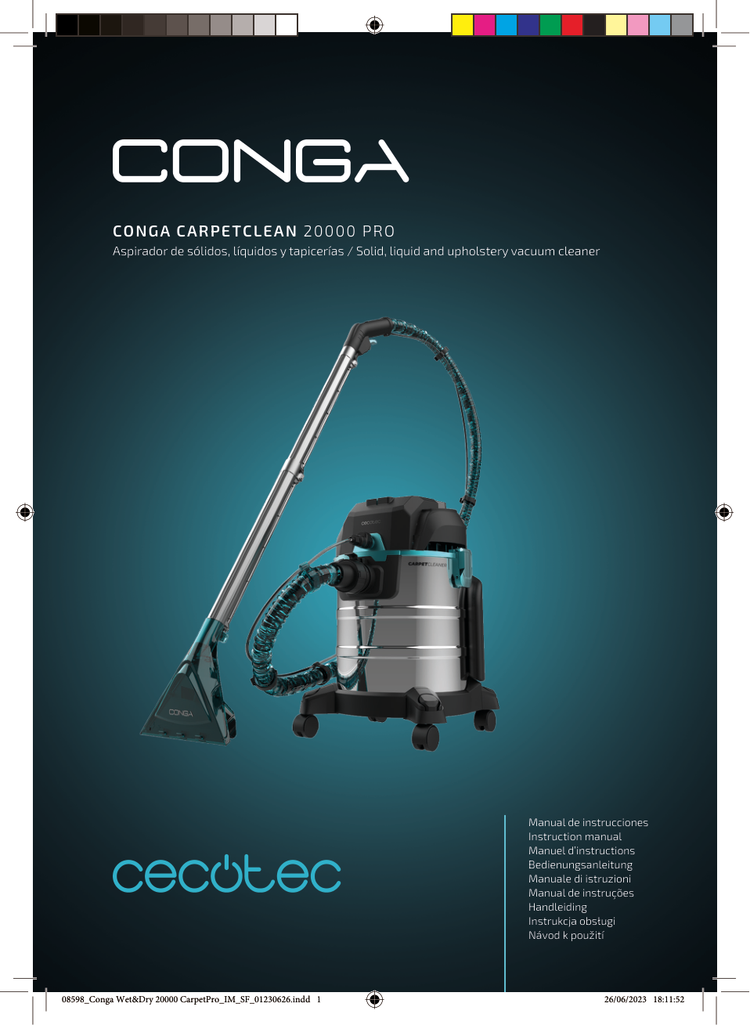 Recambios y repuestos originales CONGA CARPETCLEAN 20000 PRO Referencia 08598