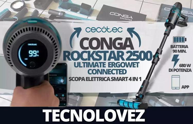 Recambios y repuestos originales ASPIRADOR VERTICAL DIGITAL CONGA ROCKSTAR 2500 ULTIMATE ERGOWET CONNECTED