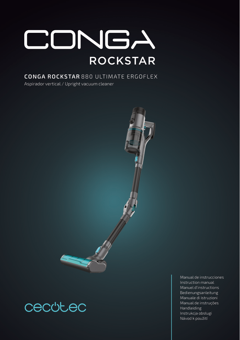 Recambios y repuestos originales Aspirador Vertical Digital Conga Rockstar 880 Ultimate Ergoflex Referencia 05685