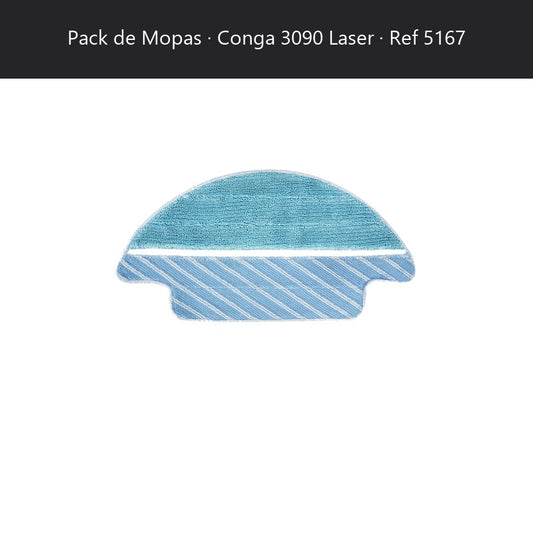 Repuesto original Cecotec para PACK DE MOPAS ROBOT ASPIRADOR CONGA 3090 LASER REF: 5167 SKU 5167
