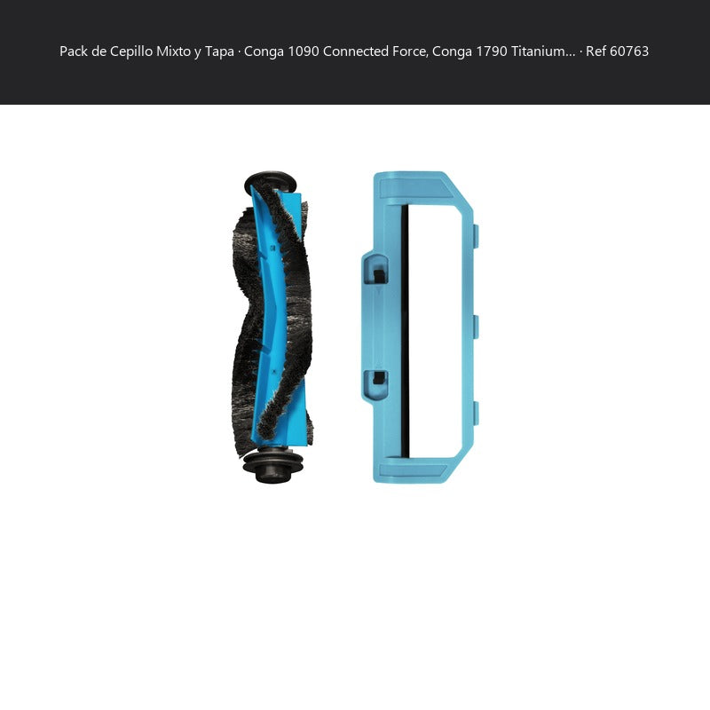 Repuesto original Cecotec para PACK DE CEPILLO MIXTO Y TAPA CONGA 1090 CONNECTED FORCE REF: 60763 SKU 60763