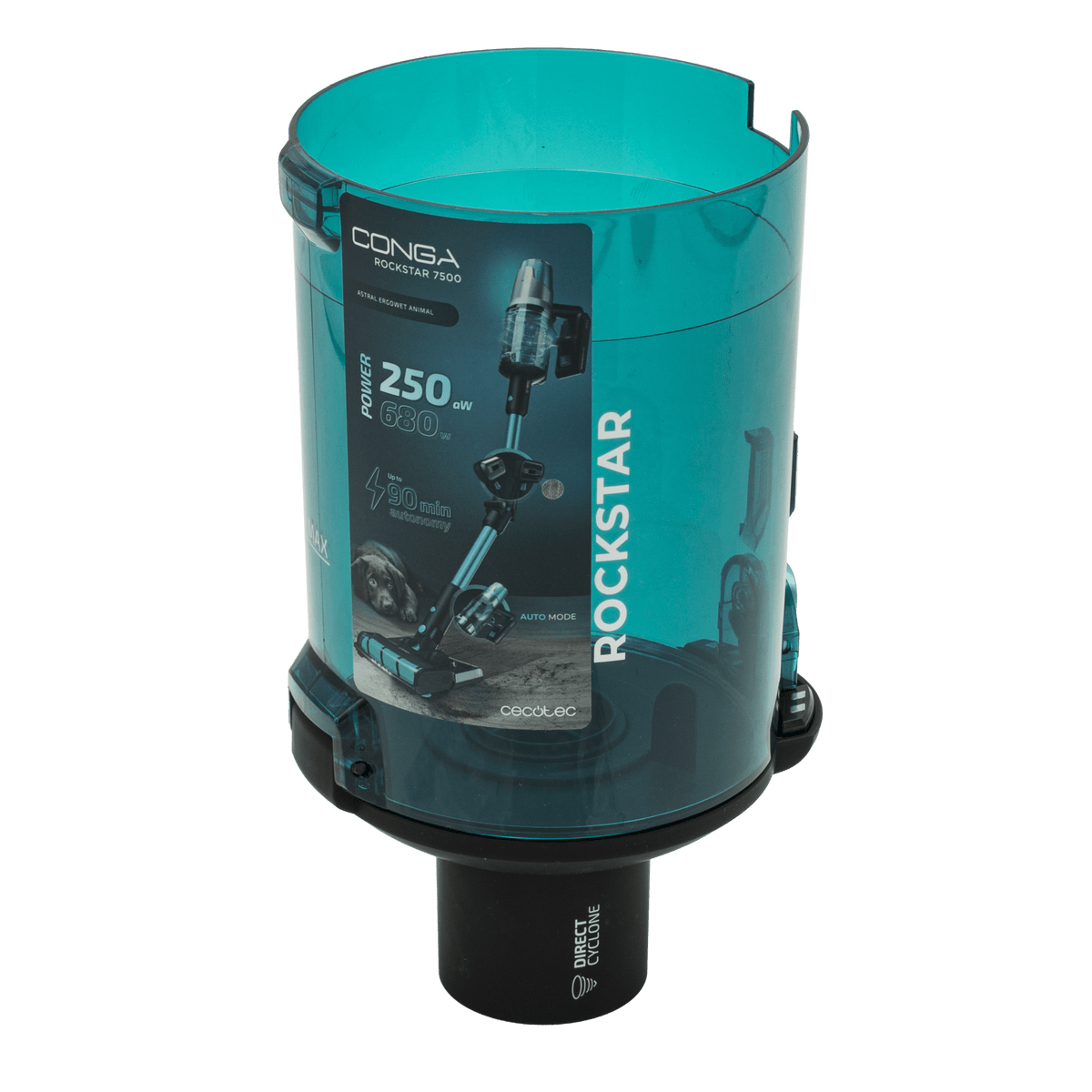 Repuesto original Cecotec para DEPOSITO DE POLVO CON TAPA CONGA ROCKSTAR 7500 ASTRAL FLEX ANIMAL REF: 79592 SKU 79592-M01