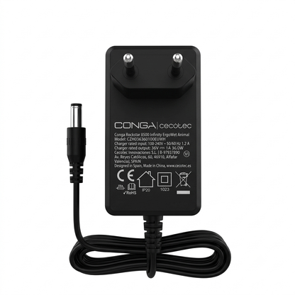 Cargador Fuente de Alimentación 36V 1A 36W para Conga Rockstar 8500 Infinity ErgoWet Animal - SKU 79618